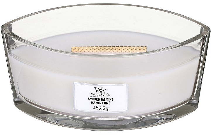 Duftkerze im Glas Smoked Jasmine - Woodwick Hearthwick Flame Ellipse Candle Smoked Jasmine — Bild N1