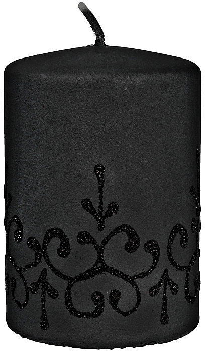 Dekorative Stumpenkerze Tiffany 7x10 cm schwarz - Artman Tiffany Candle — Bild N1