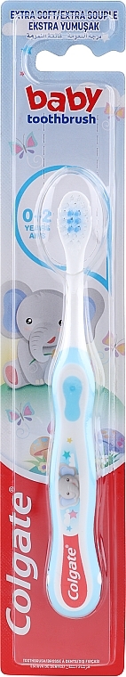 Kinderzahnbürste 0-2 Jahre extra weich Smiles blau - Colgate Smiles Toothbrush