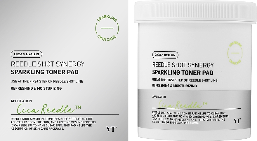 Glättende Gesichtspads  - VT Cosmetics Reedle Shot Synergy Sparkling Toner Pad  — Bild N1