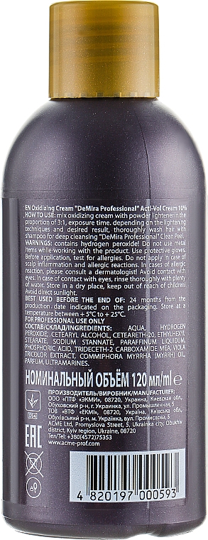 Oxidationsemulsion 10% - Demira Professional Acti-Vol Cream — Bild N7