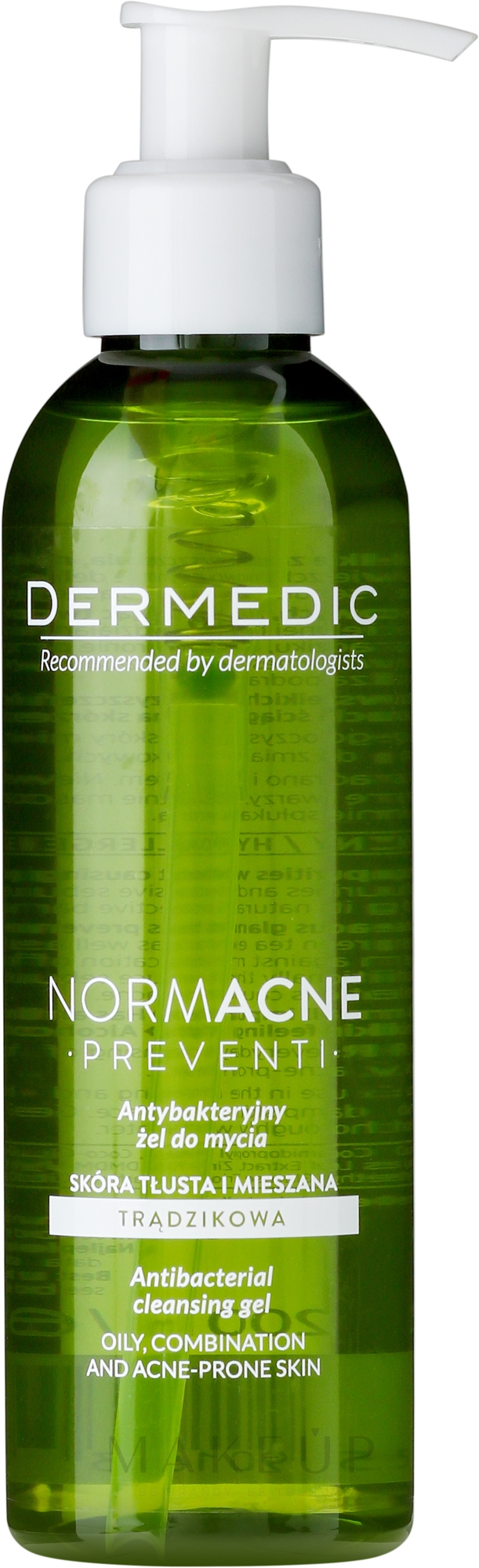 Gesichtsreinigungsgel - Dermedic Normacne Antibacterial Cleansing Facial Gel — Bild 200 ml