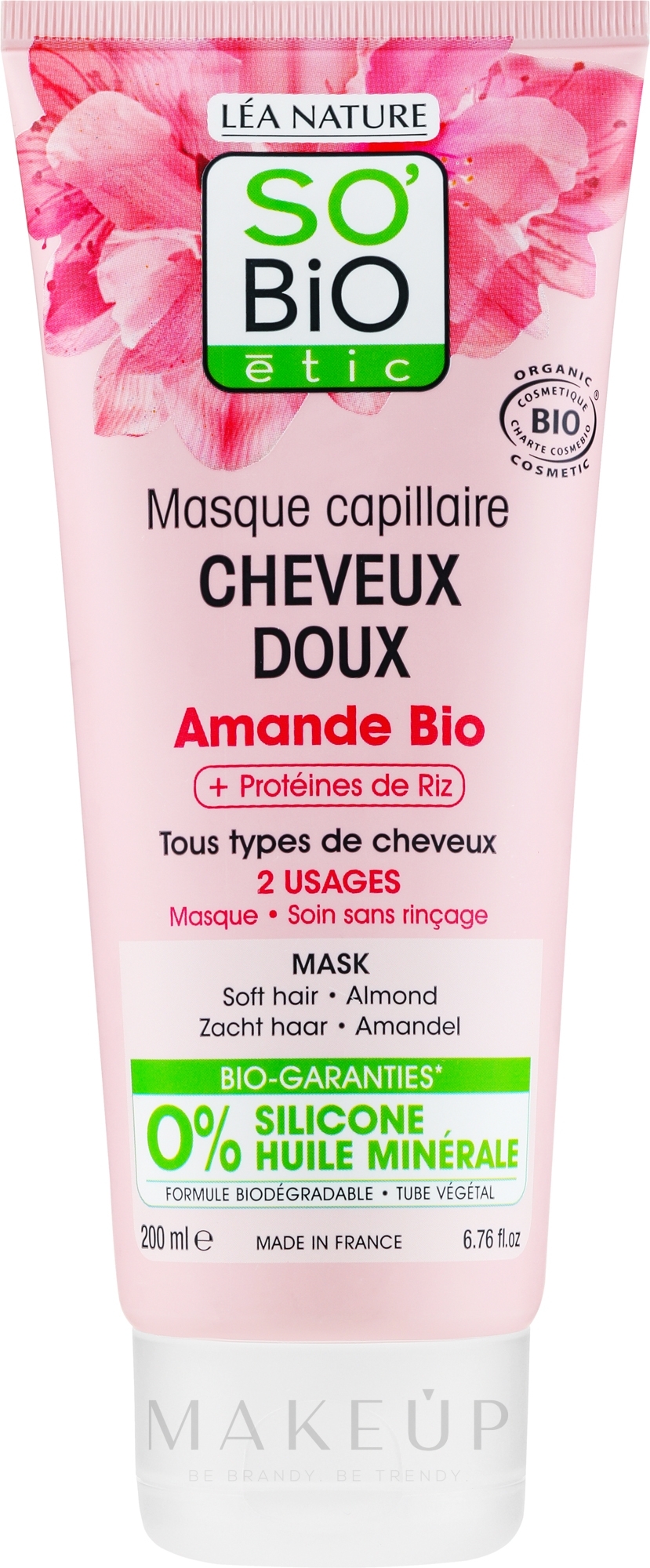 Crememaske für weiches Haar - So'Bio Etic Organic Almond Hair Mask — Bild 200 ml