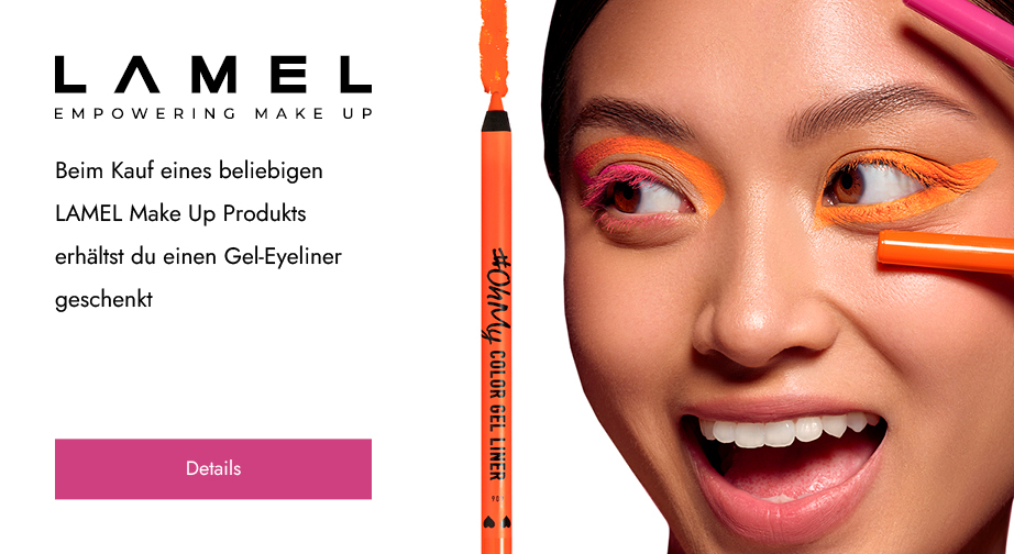 Beim Kauf eines beliebigen LAMEL Make Up Produkts erhältst du einen Gel-Eyeliner geschenkt (406)