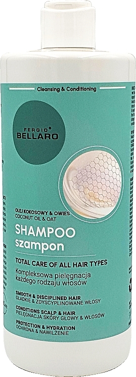 Shampoo für alle Haartypen mit Kokos- und Haferöl - Fergio Bellaro Shampoo Total Care of All Hair Types  — Bild N1