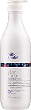 Düfte, Parfümerie und Kosmetik Shampoo für blondes und graues Haar mit Bio-Blaubeerextrakt und Milchproteinen - Milk Shake Silver Shine Light Shampoo