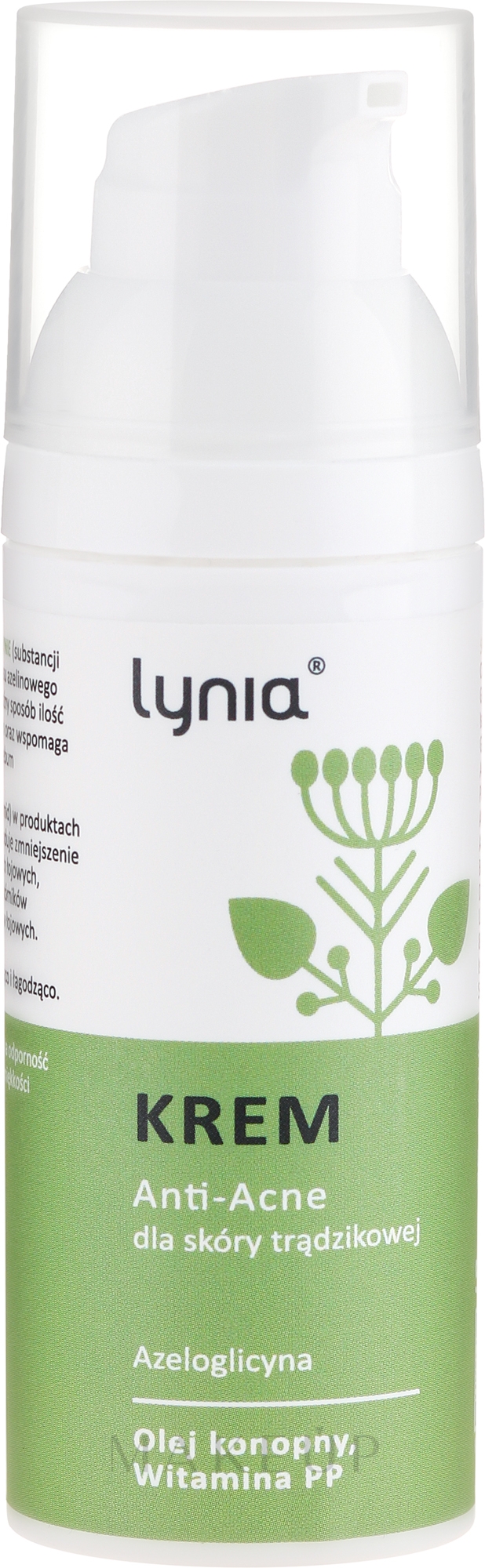 Gesichtscreme gegen Akne mit Hanföl und Vitamin PP - Lynia Anti-acne Cream — Bild 50 ml