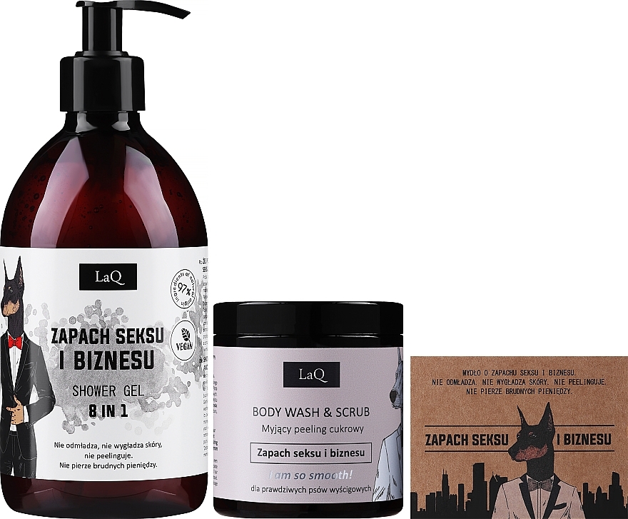 Set Dobermann - LaQ Doberman (sh/gel/500ml + soap/85g + scrub/220g) — Bild N2