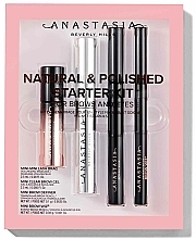 Make-up Set (Mascara 2.5ml + Augenbrauengel 2.5ml + Augenbrauenstift 0.1g + Augenbrauenstift 0.03g) - Anastasia Beverly Hills Natural&Polished Starter Kit Dark Brown — Bild N1