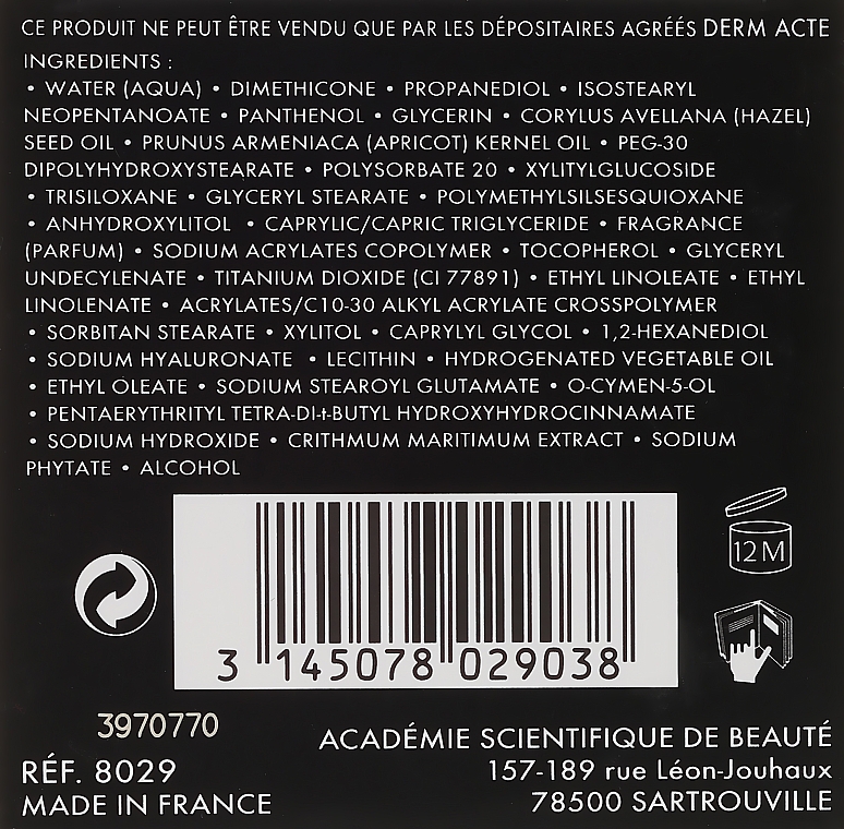 Feuchtigkeitsspendende Gesichtscreme mit Hyaluronsäure und Vitamin B5, E und F - Academie Creme Hydratante Survitaminee — Bild N3