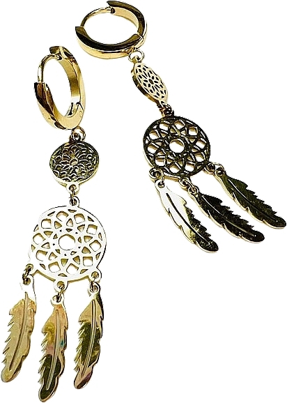 Ohrringe für Damen Traumfänger golden - Lolita Accessories — Bild N1