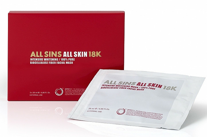Intensiv aufhellende Gesichtsmaske - All Sins 18k All Skin Intensive Whitening Mask — Bild N1