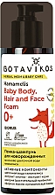 Düfte, Parfümerie und Kosmetik Schäumendes Shampoo für Neugeborene mit Hamamelisblütenwasser - Botavikos Baby Body, Hair And Face Foam