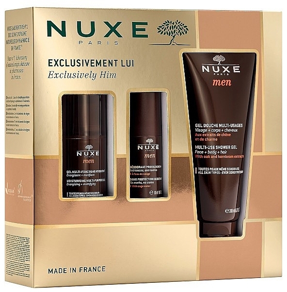 Geschenkset (Gesichtsgel 50 ml + Deo 50 ml + Duschgel 200 ml) - Nuxe Men Exclusively Him — Bild N1