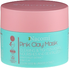 Düfte, Parfümerie und Kosmetik Straffende Gesichtsmaske mit rosa Ton - Nacomi Pink Clay Mask