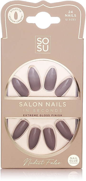Künstliche Nägel - Sosu by SJ Salon Nails In Seconds Nudist False — Bild N1