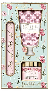 Handpflegeset - Baylis & Harding Royale Garden Rose, Poppy & Vanilla Luxury Manicure Gift Set (Handcreme 50ml + Handsalz 70g + Nagelfeile) — Bild N1