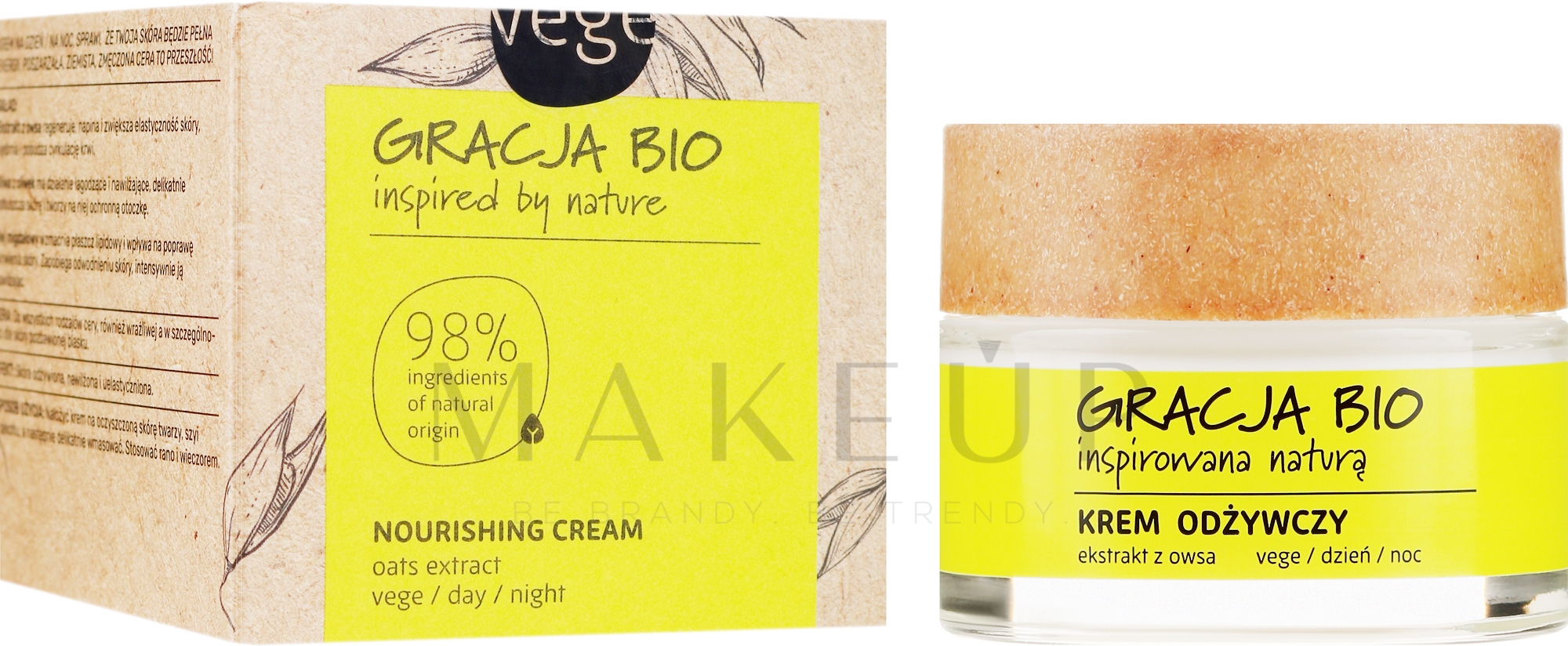 Nährende Gesichtscreme mit Haferextrakt - Gracja Bio Nourishing Face Cream — Foto 50 ml