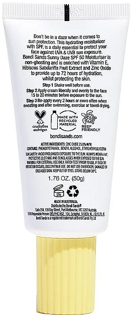 Feuchtigkeitsspendende und schützende Gesichtscreme - Bondi Sands Sunny Daze SPF 50 Moisturiser — Bild N2