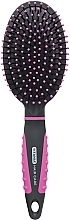 Düfte, Parfümerie und Kosmetik Haarbürste oval 11 Reihen schwarz mit rosa - Titania Hair Care Pneumatic Hair Brush Oval