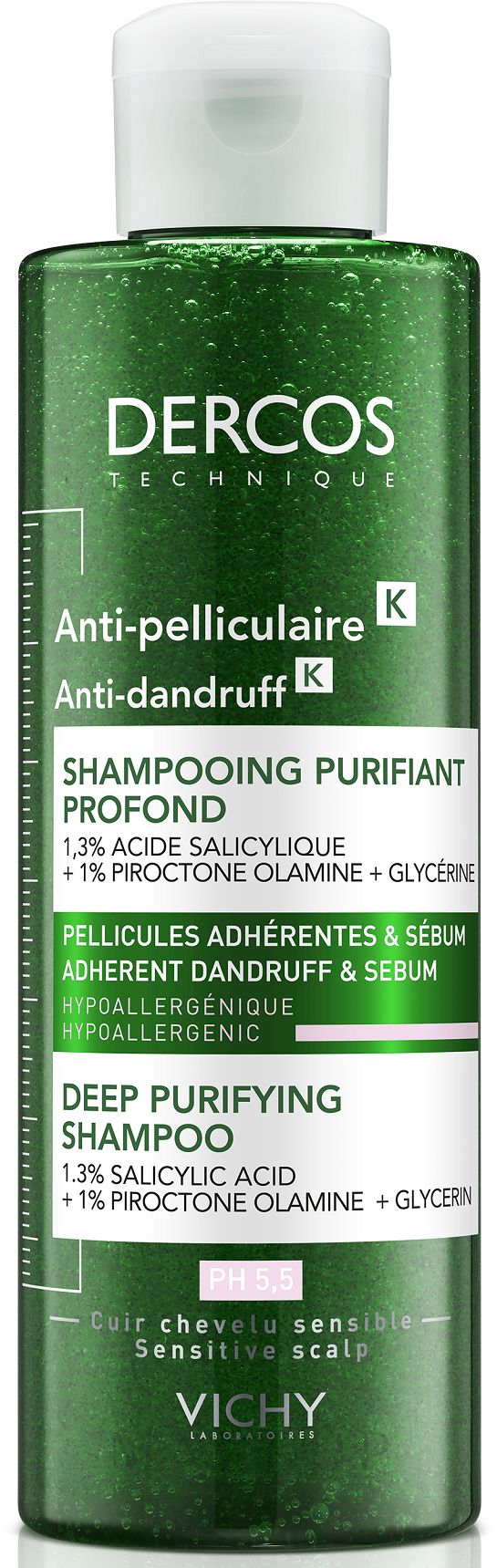 Vichy Dercos Micro Peel Anti-Dandruff Scrub Shampoo - Anti-Schuppen Peeling-Shampoo — Bild 250 ml