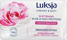 Weichmachende Seife mit Rosen- und Milchproteinen - Luksja Creamy & Soft Softening Rose & Milk Proteins Caring Bar Soap — Bild N1