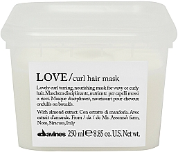 Nährende Haarmaske für welliges und lockiges Haar mit Mandelextrakt - Davines Love Curl Hair Mask — Bild N1