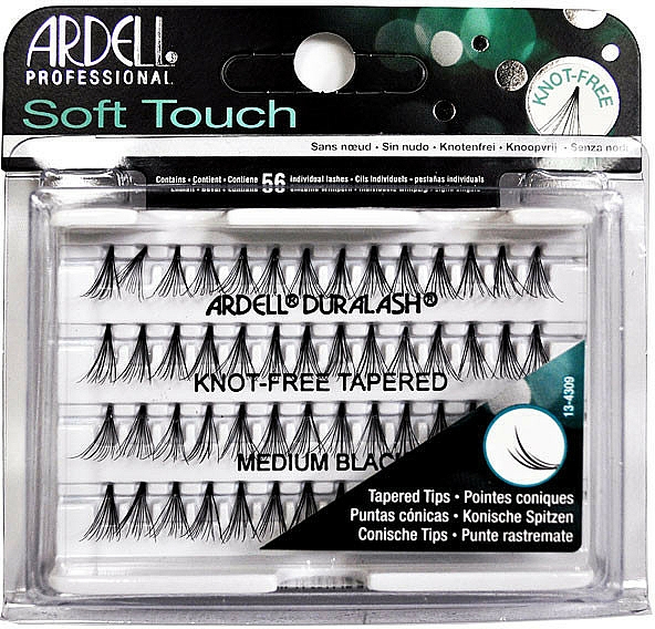 Wimpernbüschel-Set - Ardell Soft Touch Duralash Medium Black Tapered Tips — Bild N1