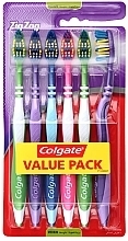 Set - Colgate ZigZag Medium Toothbrush (Zahnbürste 6 St.)  — Bild N1