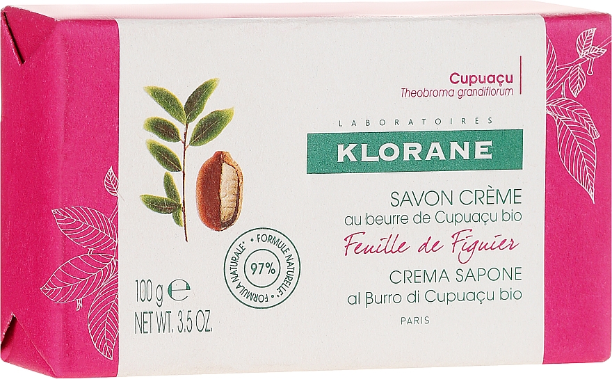 Cremeseife mit Bio Feigenblatt - Klorane Cupuacu Fig Leaf Cream Soap — Bild N1