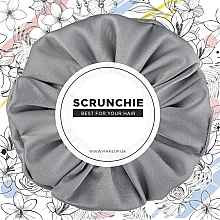 Scrunchie-Haargummi grau Satin Classic - MAKEUP Hair Accessories — Bild N1