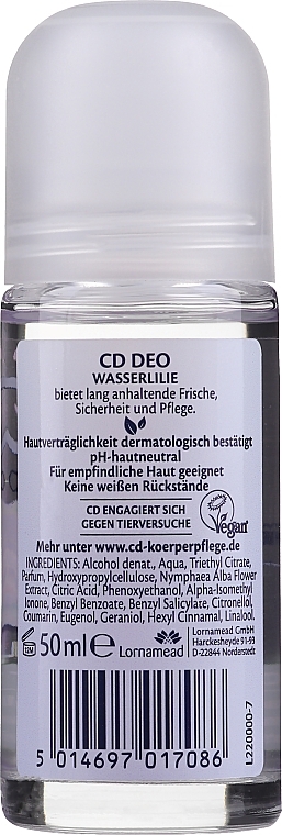 Erfrischender Deo Roll-on mit Wasserlilienextrakt - CD Wasserlile 24h — Bild N2