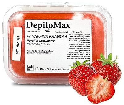 Kosmetisches Paraffin Erdbeere - DimaxWax DepiloMax Parafin Strawberry — Bild N1