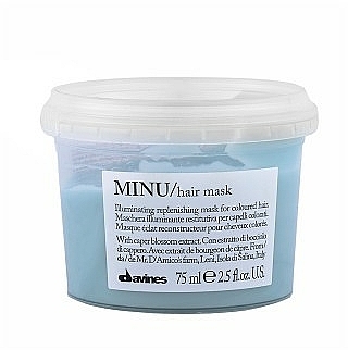 Feuchtigkeitsspendende nährende und farbschützende Maske für gefärbtes Haar - Davines Minu Hair Mask — Bild N1