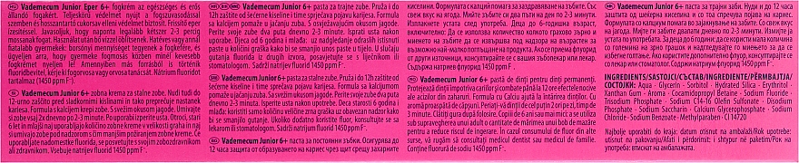 Kinderzahnpasta 6+ Jahre mit Erdbeergeschmack - Vademecum Junior Strawberry Toothpaste — Bild N3