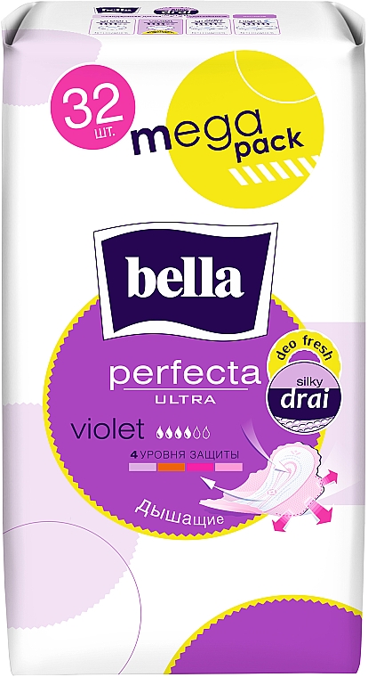 Damenbinden Perfecta Violet Deo Fresh Drai Ultra 32 St. - Bella — Bild N4