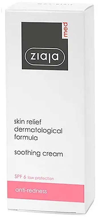 Beruhigende und feuchtigkeitsspendende Creme LSF 6 - Ziaja Med Soothing Anti-Redness Face Cream SPF6 — Bild N2