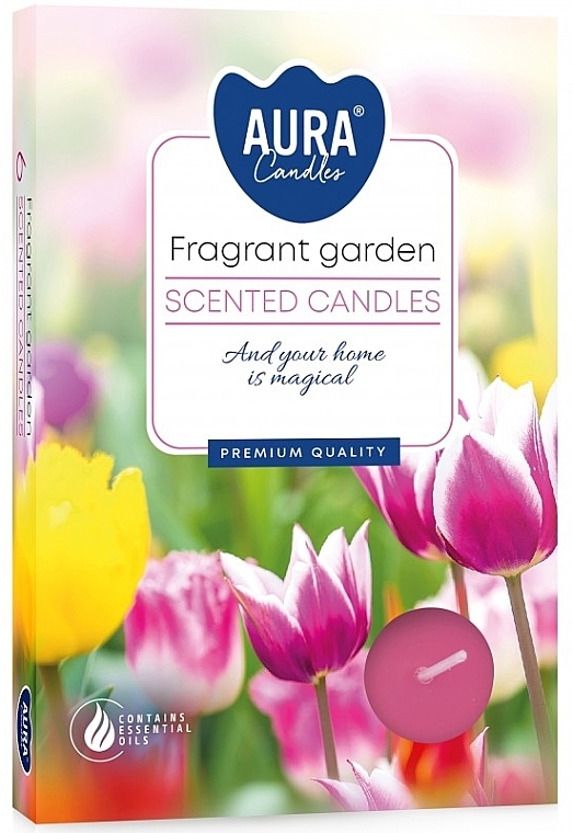 Teekerzen-Set Duftender Garten - Bispol Aura Fragrant Garden Scented Candles — Bild N1