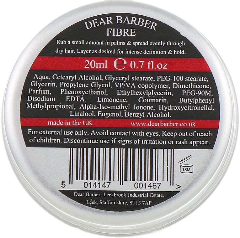 Haar- und Bartpflegeset - Dear Barber Mini Styling Collection (Haarstyling-Wachs 20ml + Haarpaste mit Matteffekt 20ml + Haarpomade 20ml + Glättende Haarcreme 20ml) — Bild N6