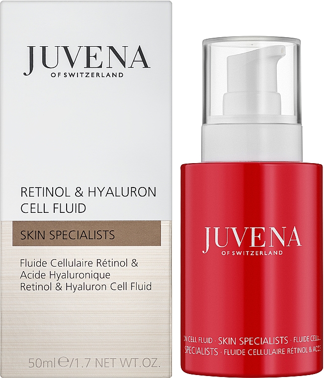 Feuchtigkeitsspendendes, pflegendes Fluid mit Retinol und Hyaluronsäure für alle Hauttypen - Juvena Skin Specialists Retinol & Hyaluron Cell Fluid — Bild N2