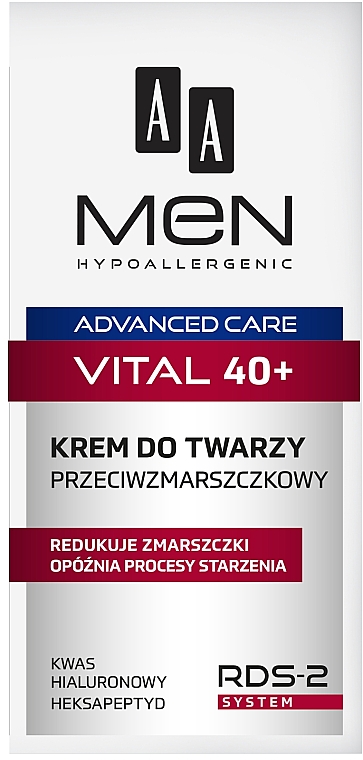 Anti-Aging Gesichtscreme - AA Men Advanced Care Vital 40+ Face Cream Anti-Wrinkle — Bild N3