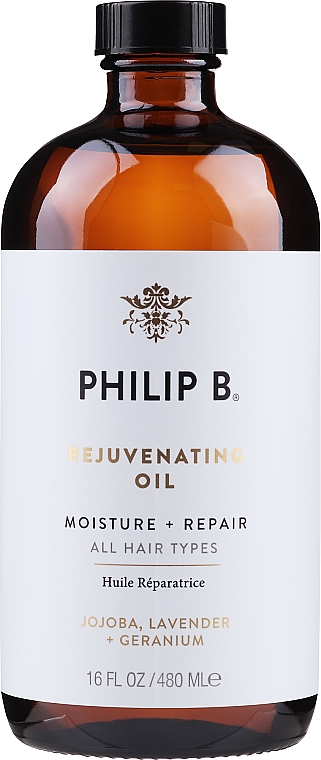 Verjüngendes Öl für alle Haartypen - Philip B Rejuvenating Oil Moisture + Repair All Hair Types — Bild N1