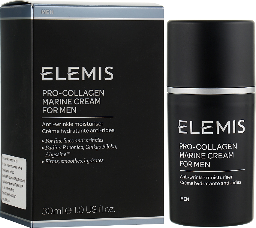Intensiv feuchtigkeitsspendende Anti-Falten Gesichtscreme für Männer - Elemis Men Pro-Collagen Marine Cream — Bild N2