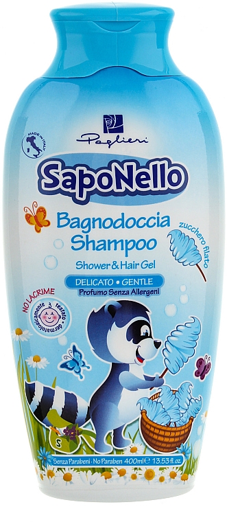 Shampoo und Badeschaum für Kinder - SapoNello Shower and Hair Gel Cotton Candy — Bild N1
