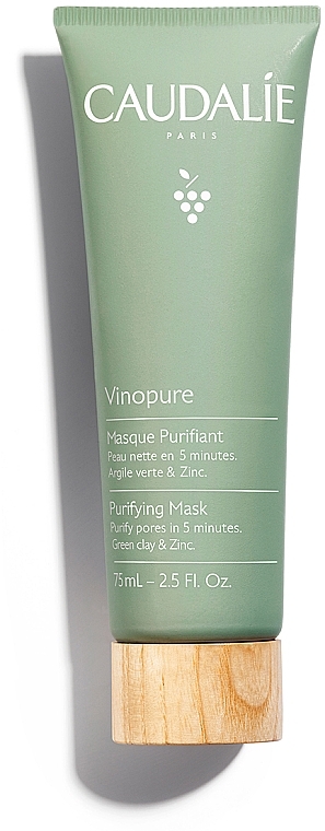 Reinigende Gesichtsmaske mit grünem Ton und Zink - Caudalie Vinopure Purifying Mask — Bild N2