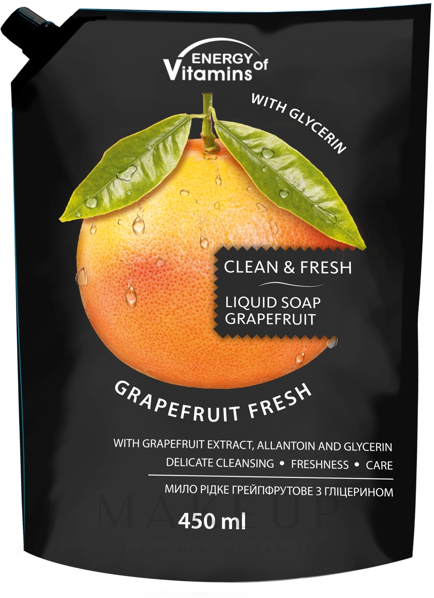 Flüssigseife Grapefruit (Doypack) - Leckere Geheimnisse Energy of Vitamins  — Foto 450 ml