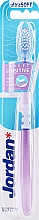 Düfte, Parfümerie und Kosmetik Zahnbürste für empfindliche Zähne und Zahnfleisch extra weich transparent-blau mit Blumen - Jordan Target Sensitive