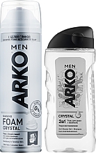 Düfte, Parfümerie und Kosmetik Set - Arko Men Crystal (foam/200ml + sh/gel/260ml)