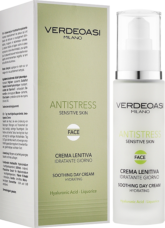 Feuchtigkeitsspendende und beruhigende Tagescreme für das Gesicht - Verdeoasi Antistress Soothing Day Cream — Bild N2