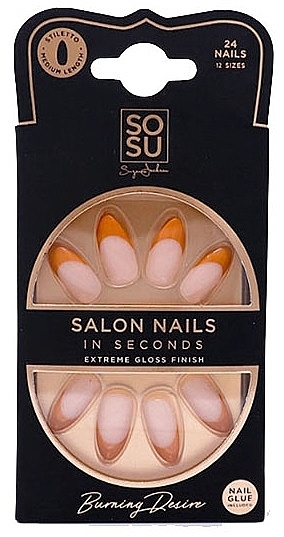 Falsche Nägel - Sosu by SJ Salon Nails In Seconds Burning Desire — Bild N1